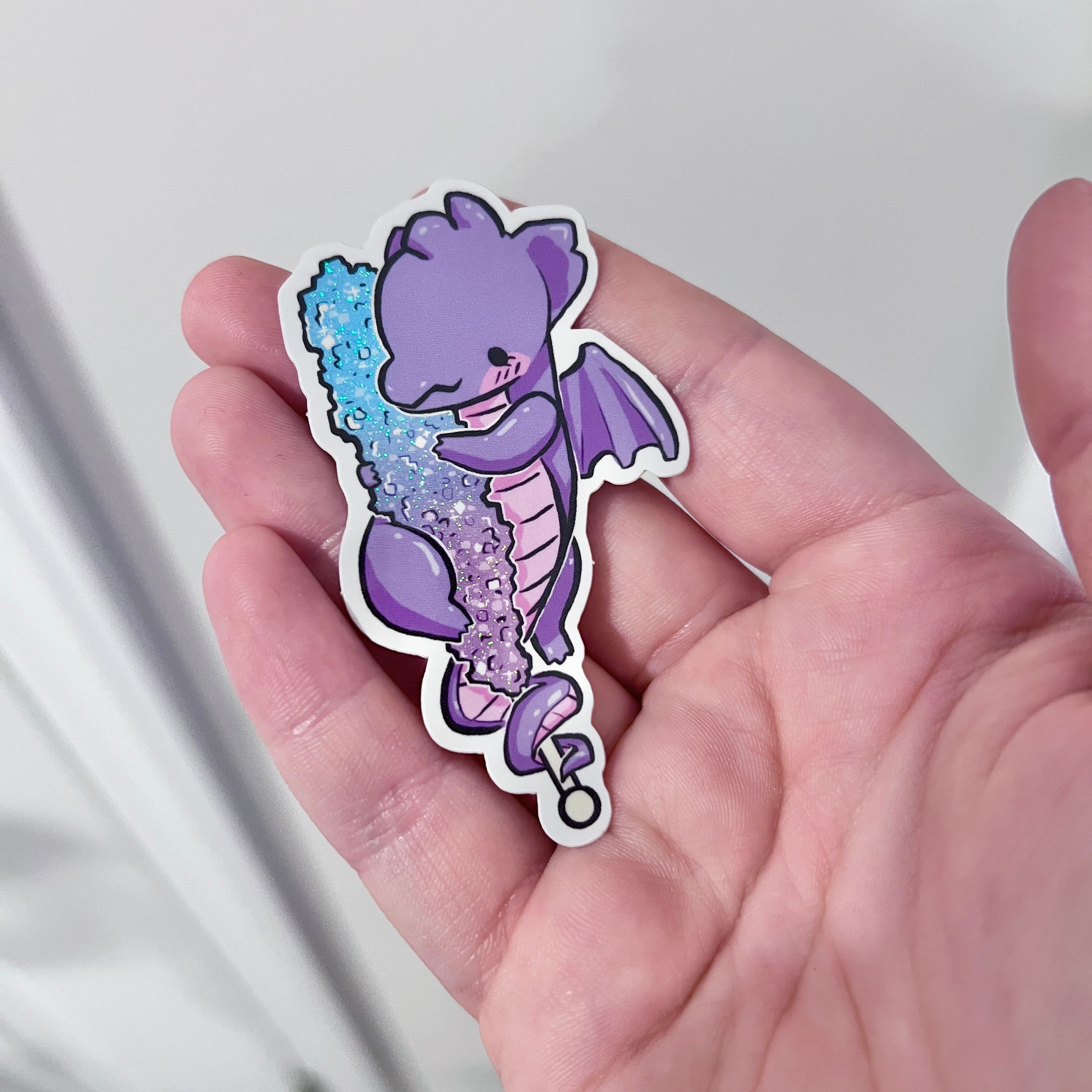 Rock Candy Dragon ~ Pixie Dust Glitter Sticker