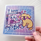 Digital Art Lover Puppy ~ Shimmer Print