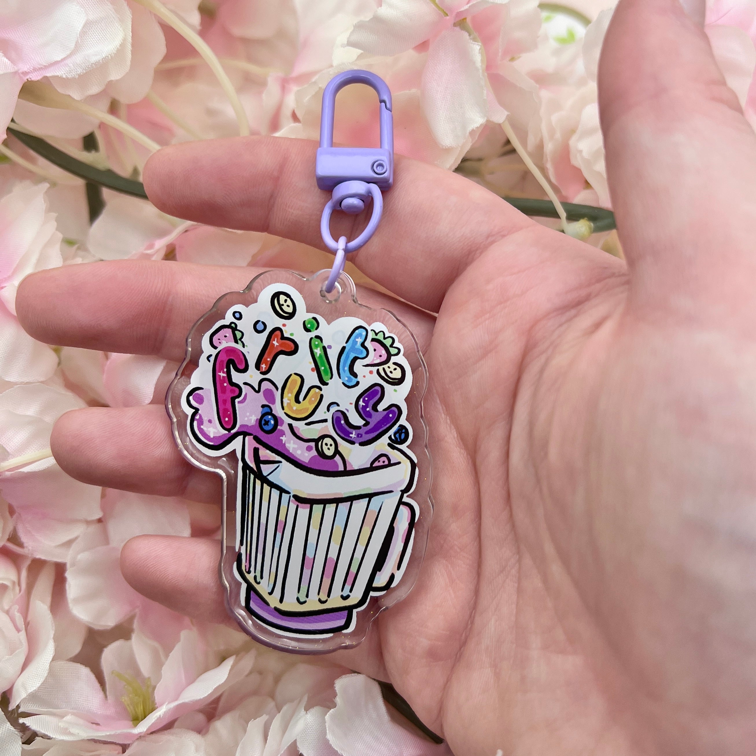 "Fruity" Blender ~ Glitter Acrylic Keychain Charm