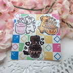 Retro Pudding Puppies ~ Sticker Sheet