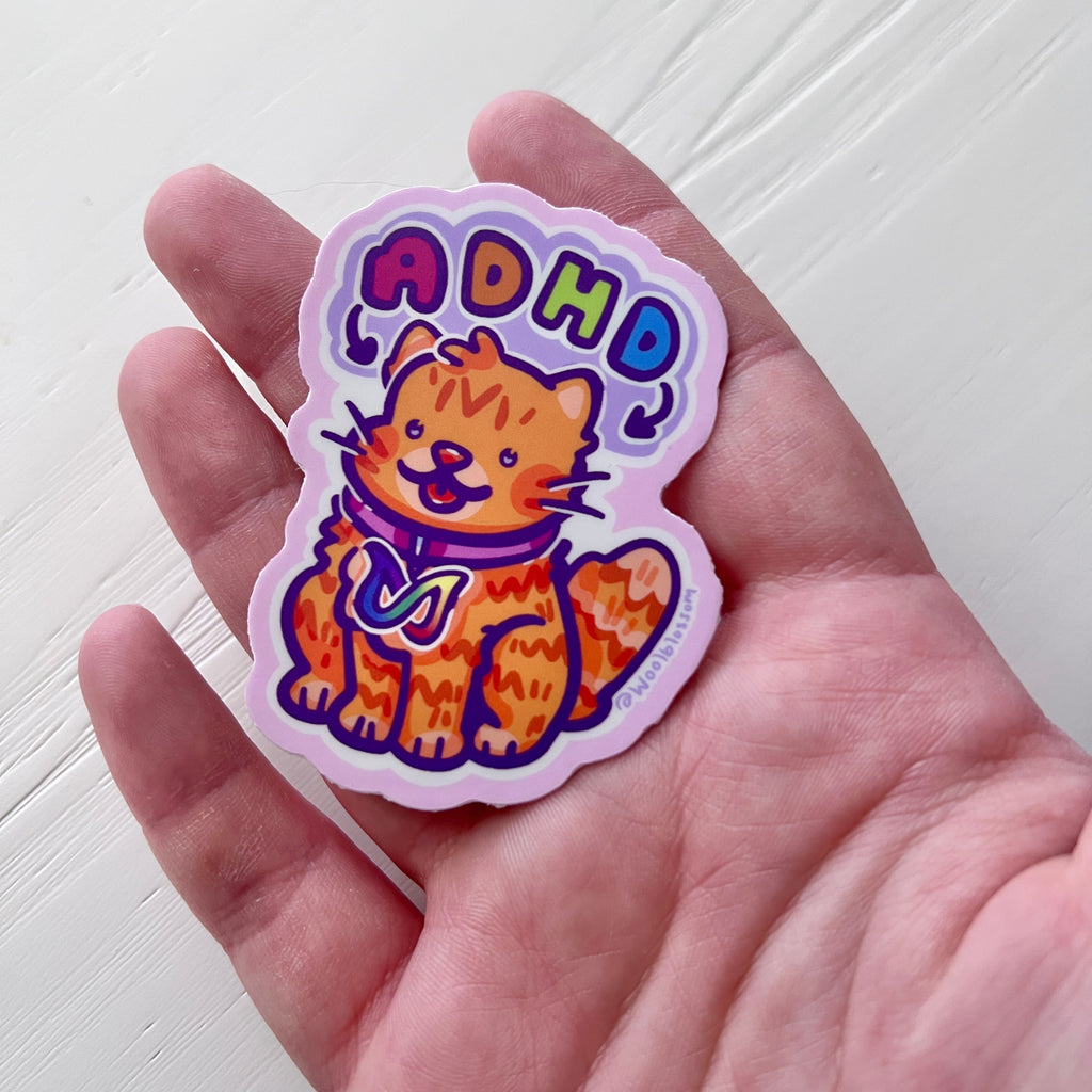 ADHD Kitty ~ Sticker