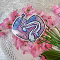 Crystal Heart Jewel the Dragon ~ Metallic Sticker