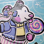 Roller Skatin' Opossum ~ Shimmer Print