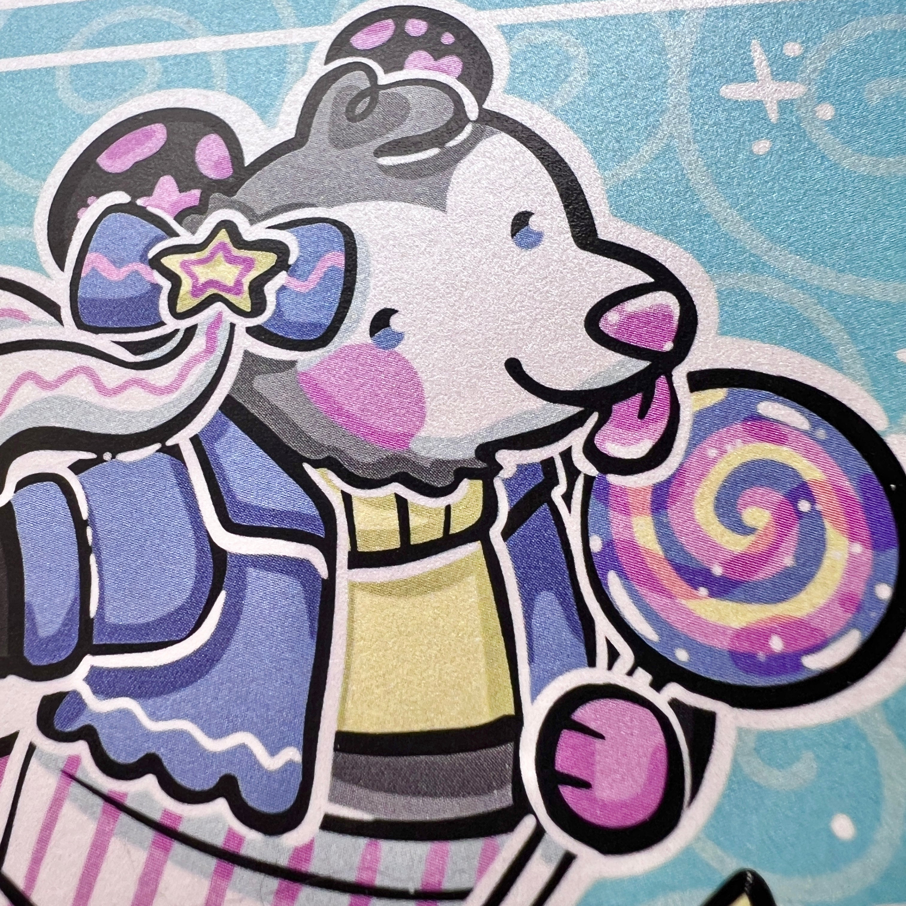 Roller Skatin' Opossum ~ Shimmer Print
