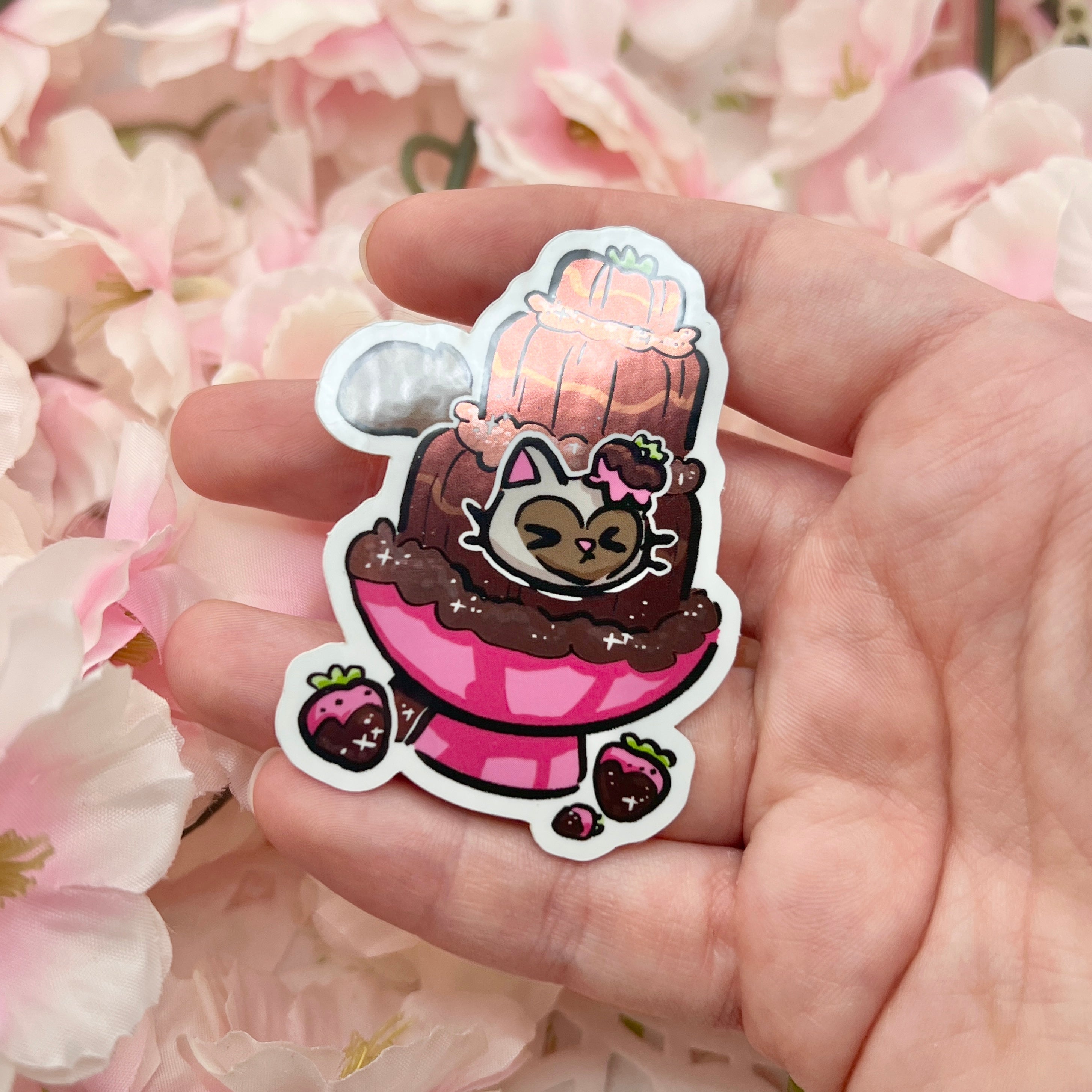Chocolate Fountain Princess Bon-Bon ~ Metallic Sticker