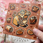 Pumpkin Spice Cow ~ Sticker Sheet