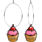 Valentine Cupcake Hoop Earrings by Onyx O