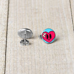 Heartbreak Bandaged Heart Stud Earrings by Onyx O