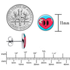 Heartbreak Bandaged Heart Stud Earrings by Onyx O