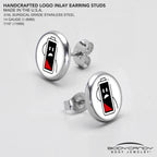 Battery Empty Stud Earrings by Onyx O