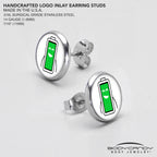Battery Full Stud Earrings by Onyx O