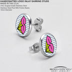 Hot Pink Cool S Stud Earrings by Onyx O