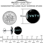 Phrase Logo CVNTY Stud Earrings by Onyx O