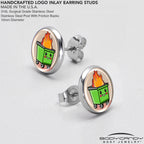 Dumpster Fire Stud Earrings by Onyx O