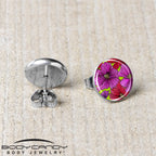 Blossom Creation Tropical Floral Flowers Stud Earrings by Onyx O