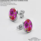 Blossom Creation Tropical Floral Flowers Stud Earrings by Onyx O