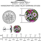 Blossom Creation Paradise of Pink Flowers Stud Earrings by Onyx O