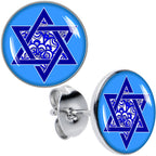 Floral Star of David Stud Earrings by Onyx O
