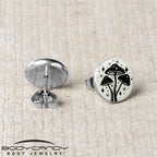 Mystic Mushroom Glow in the Dark Stud Earrings by Onyx O