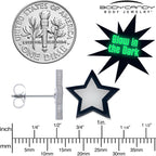 Shining Stars Glow in the Dark Stud Earrings by Onyx O