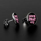 Love That 4 You Stud Earrings by Onyx O