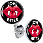Valentine Love Bites Stud Earrings by Onyx O