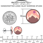 Mountain Sunrise Stud Earrings by Onyx O