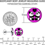 Panda Love Stud Earrings by Onyx O
