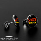 Spicy and Saucy Stud Earrings by Onyx O