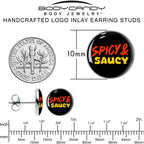 Spicy and Saucy Stud Earrings by Onyx O