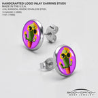 Sunflower Cactus Stud Earrings by Onyx O
