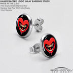 Valentine Heart Vampire Stud Earrings
