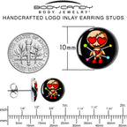 Valentine Heart Voodoo Doll Stud Earrings