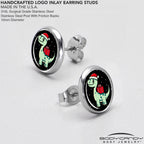 Christmas Holiday Dinosaur Stud Earrings by Onyx O