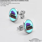 Holiday Christmas Hearse Stud Earrings by Onyx O