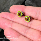 Christmas Holiday Santa Hat Pumpkin Stud Earrings by Onyx O