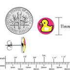Yellow Ducky Stud Earrings by Onyx O