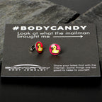 Yellow Ducky Stud Earrings by Onyx O