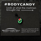 Black Glow in the Dark I Love Me Belly Ring by Onyx O