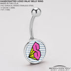 Hot Pink Cool S Belly Ring by Onyx O