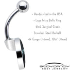 Phrase Logo CVNTY Belly Ring by Onyx O