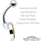 Dumpster Fire Belly Ring by Onyx O