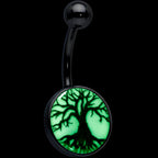 Glow in the Dark Tree of Life Belly Ring by Onyx O