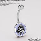 Leaping Leapfrog Spiders Belly Ring by Onyx O