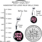 Love That 4 You Belly Ring by Onyx O