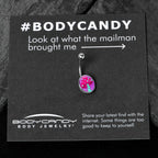 Funky Floral Mushroom Belly Ring by Onyx O