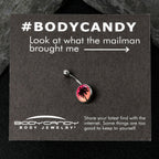 Red Sunset Palm Tree Belly Ring by Onyx O