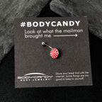 Holiday Peppermint Candy Belly Ring