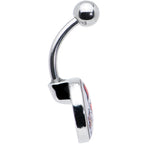 Christmas Peace Love Santa Belly Ring by Onyx O