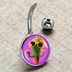 Sunflower Cactus Belly Ring by Onyx O